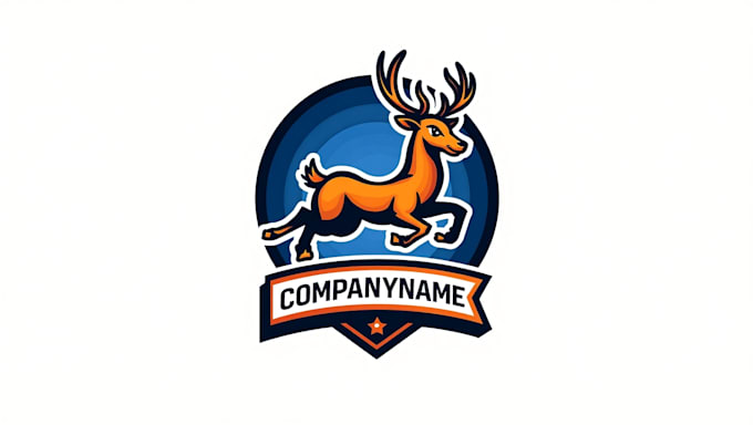 do deer sports mascot logo design