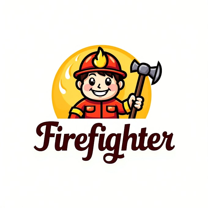 design high quality mascot firefighter logo with express delivery