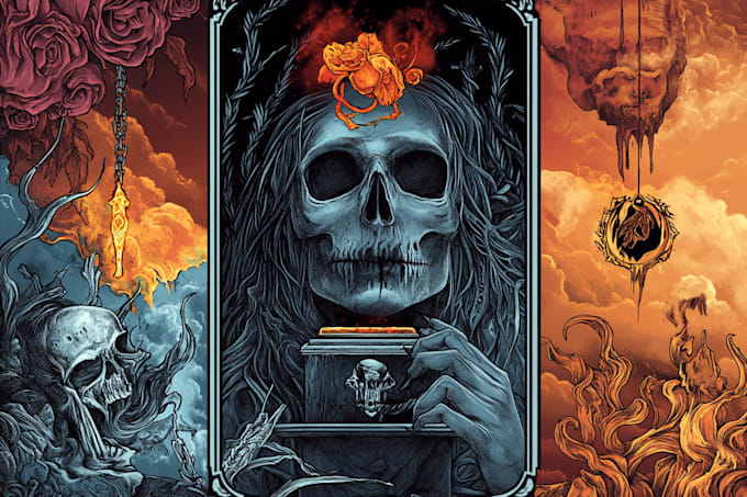 create dark art illustration
