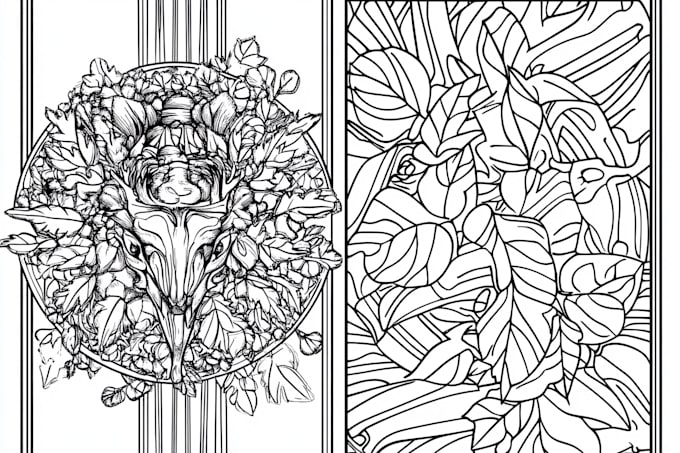 draw coloring book page for children