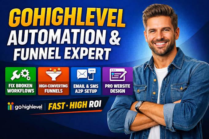 gohighlevel automation workflow website design sales funnel ghl expert email a2p