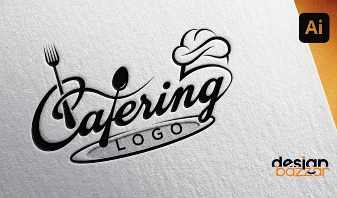 create awesome emblem, badge catering logo and flag design