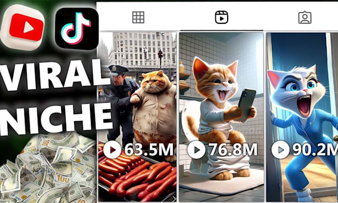 kitten code - youtube Images High Quality Grahic Create ai viral funny cat video for monetizable youtube, social media ...