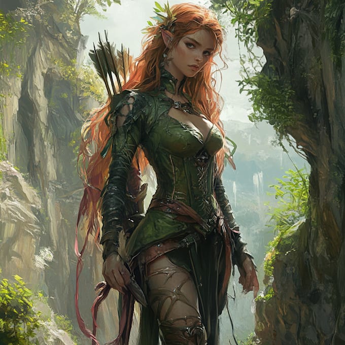 make artwork for fictional fantasy characters
