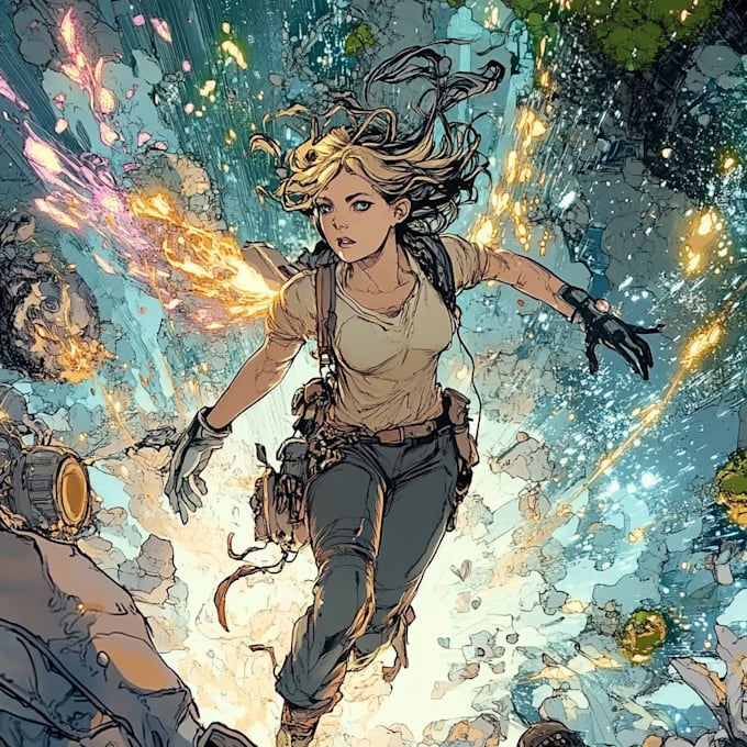 create comic book and custom illustration