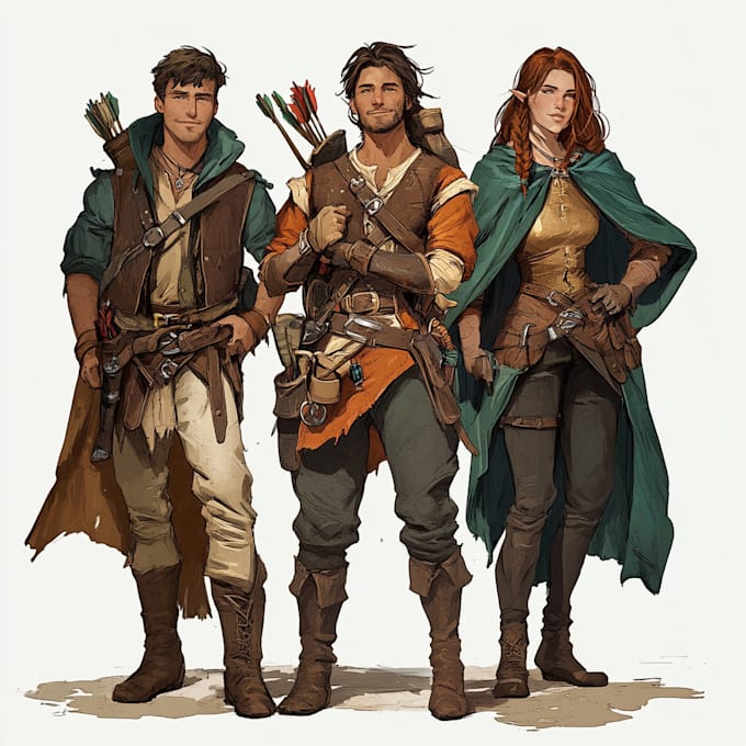 create dnd party art illustration