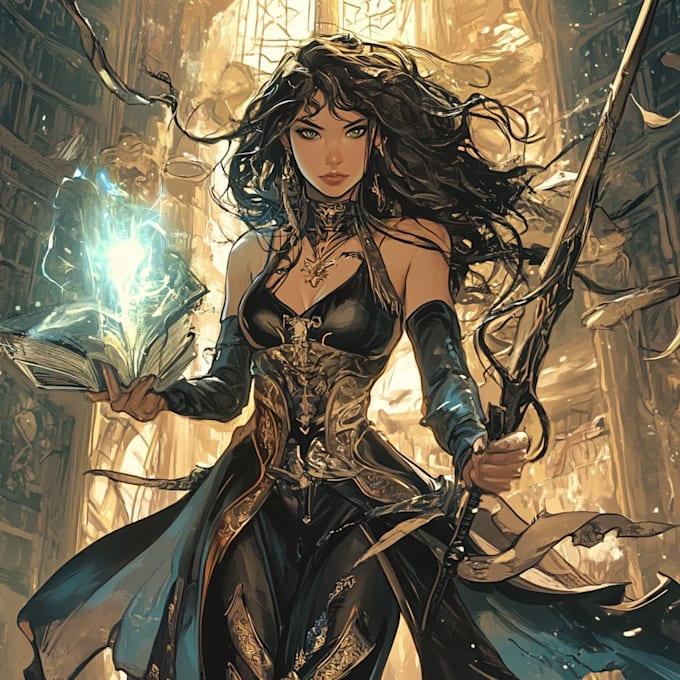 draw comic book illustration webtoon in anime style