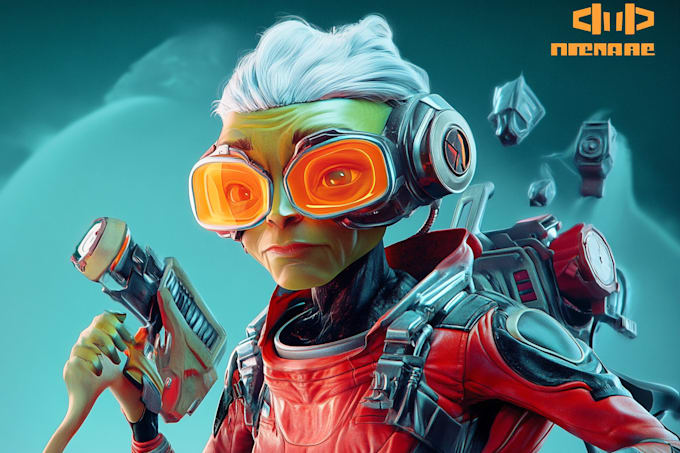 make a sci fi character and sci fi art