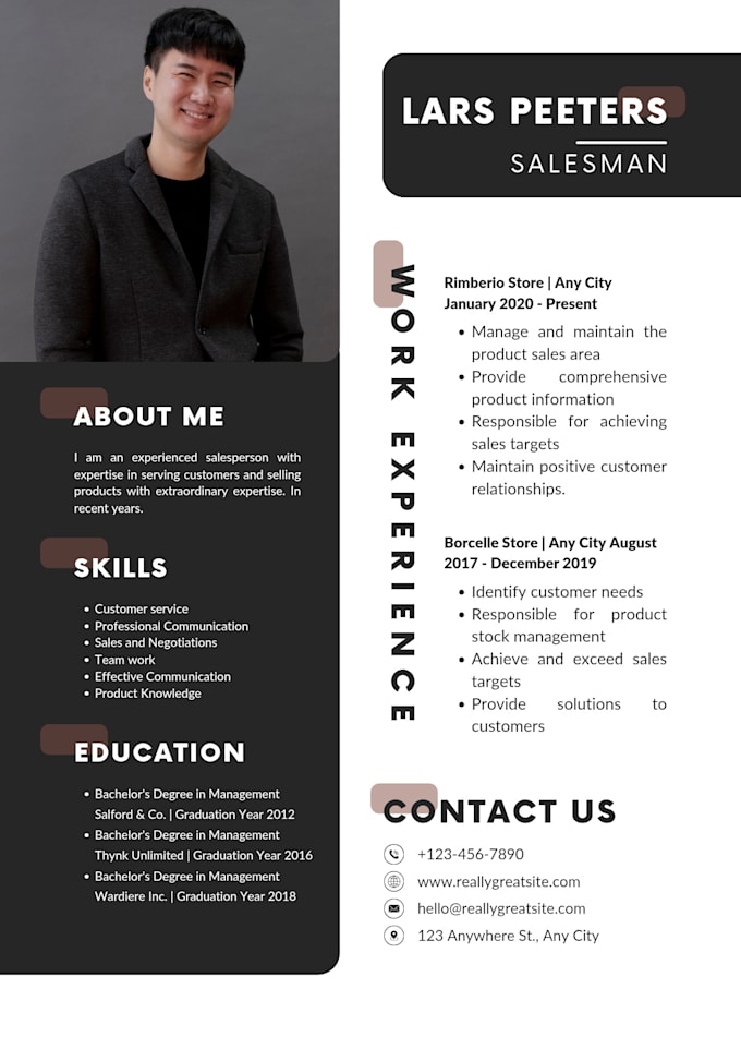 write a professional resume tailored to your career