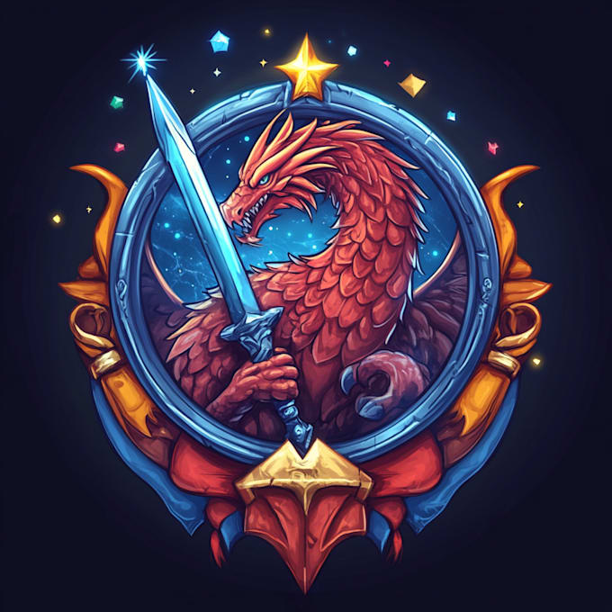 design a fantasy, rpg, sci fi, medieval game logo