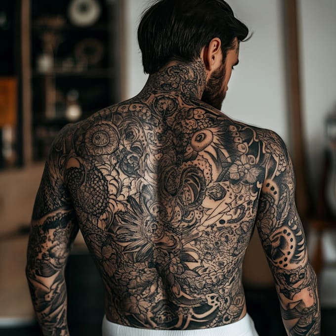 high end linework tattoo design for you