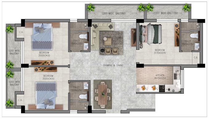 3d elevation rendering and visualization