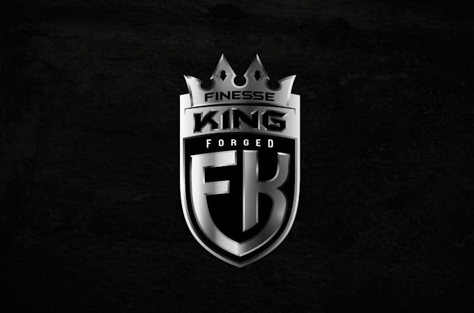 design a 3d silver badge metallic logo with premium realism