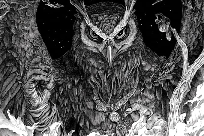 draw black and white illustrations