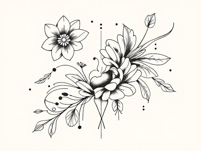 create minimal line art tattoo