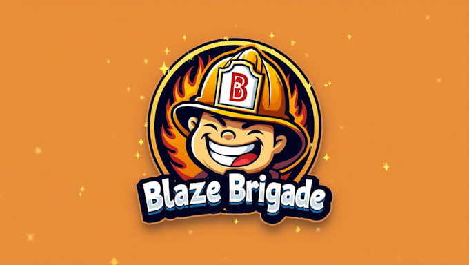 design wonderful fire fighter mascot logo with unlimited revision