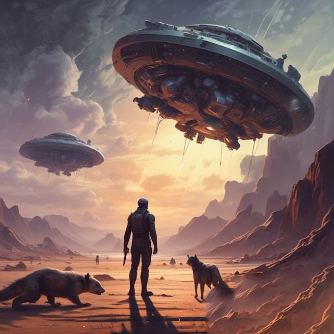 create a unique sci fi book cover
