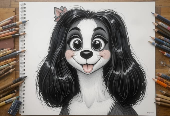 draw disney pet portrait