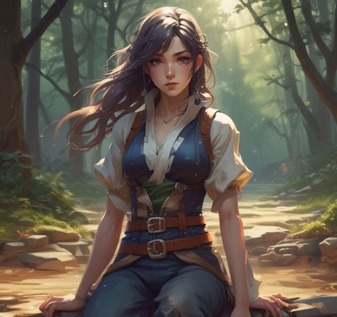 draw you an anime art style characters