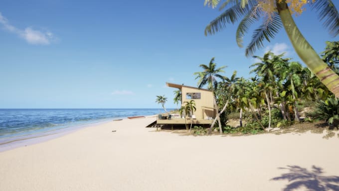 resort beach house sunset ocean,mockup town apartment,porch villa,dawn,rhino fil