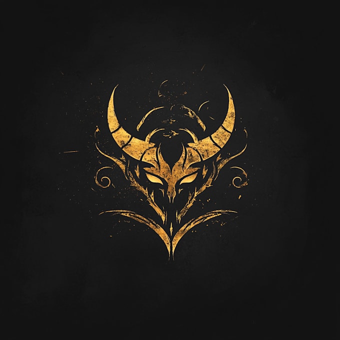 draw a fantasy, rpg, nft or sci fi game logo usign template