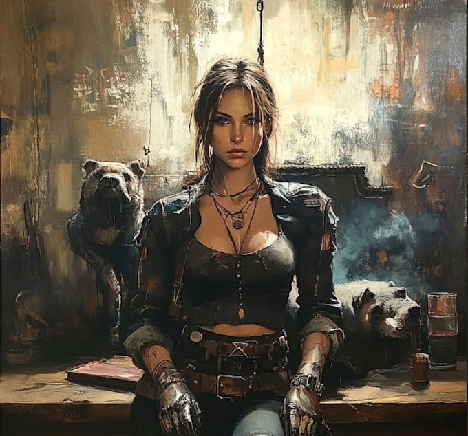 design stunning sci fi portrait art