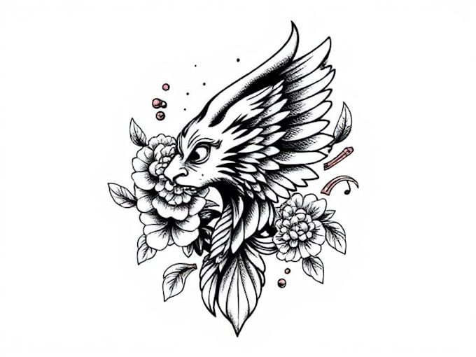 draw american traditional tattoo design by request