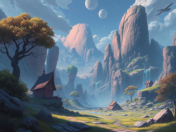 create amazing stylized environment concept art, fantasy