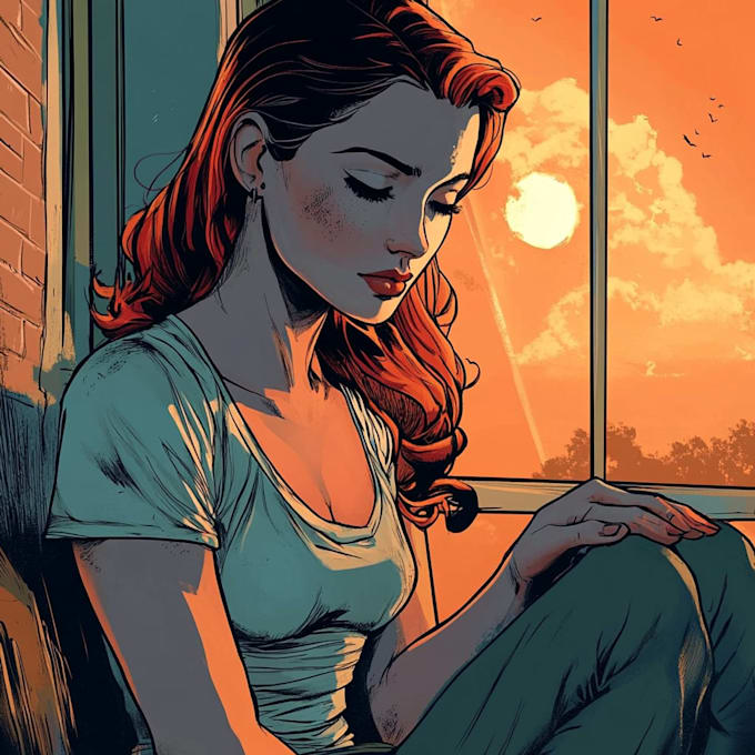 do comic book illustration for your comic or webtoon