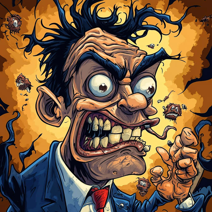 create custom satirical gag cartoons or editorial cartoons