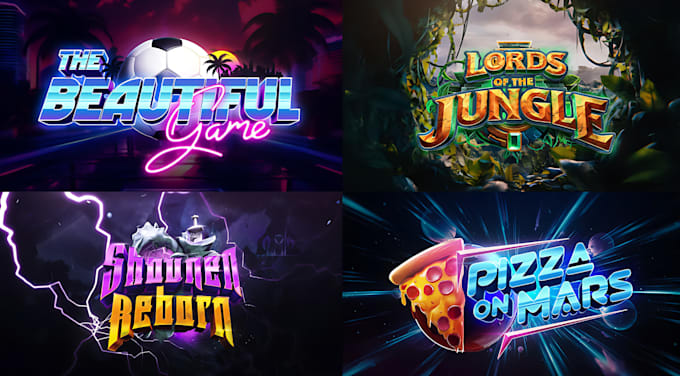 make unique playful 3d title game logo design for steam