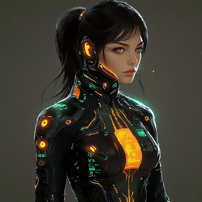 design fantasy and cyberpunk character