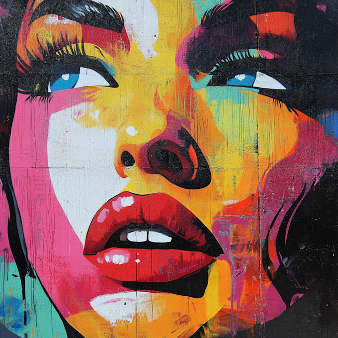 make custom colorful wpap portrait