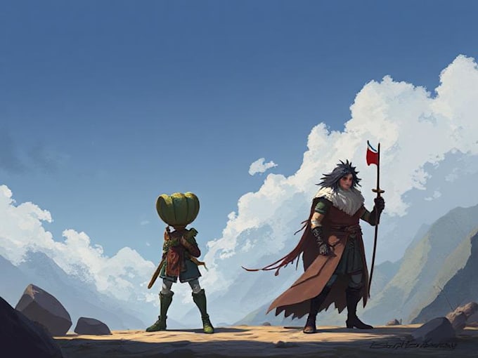 create character design illustration for concept art