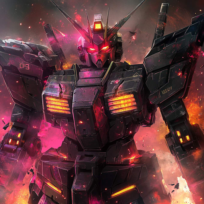 illustration and concept mecha, gundam