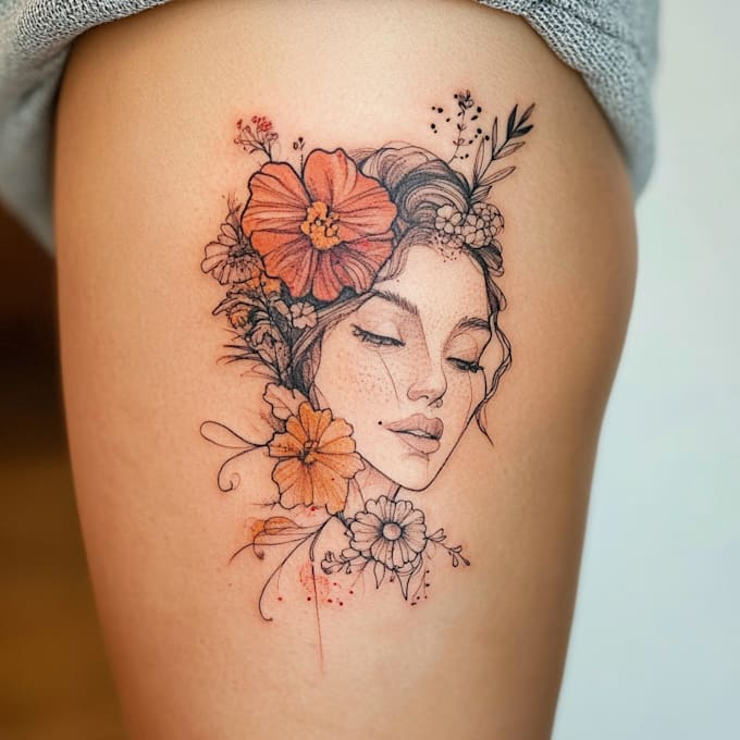 create unique and realistic an amazing custom tattoo designs