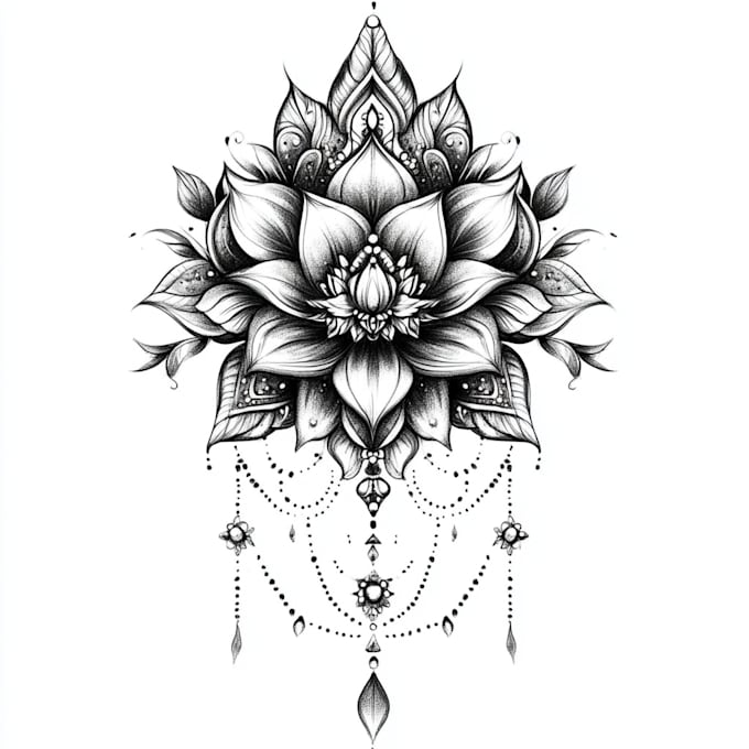 create mandala or fine line tattoo design in my style