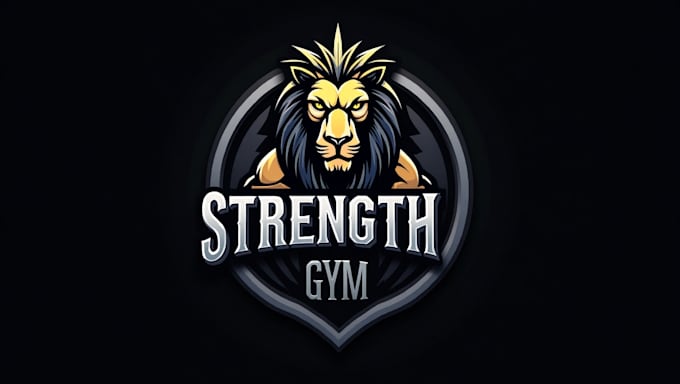 do bodybuilding emblem and gym mascot logo design