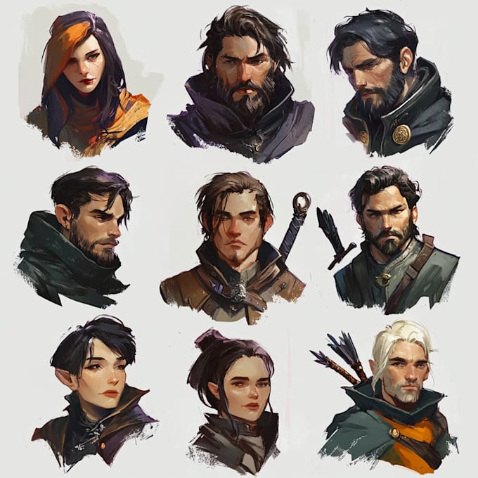 Draw your rpg game character design in unique style by Thifonken | Fiverr