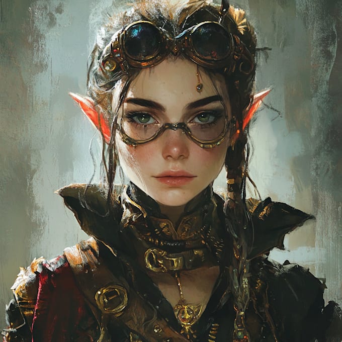 paint a full body portrait of your scifi fantasy character