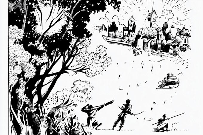 draw black and white illustrations