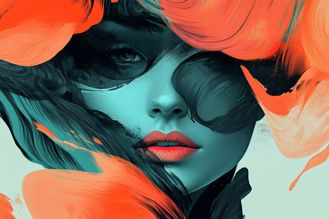 draw a digital abstract art illustration