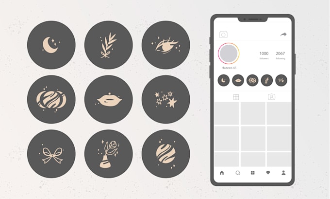 design customized instagram highlights icons