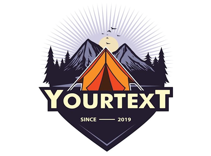 design modern summer camp logo