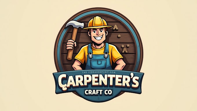 do awesome carpenter eps mascot logo design