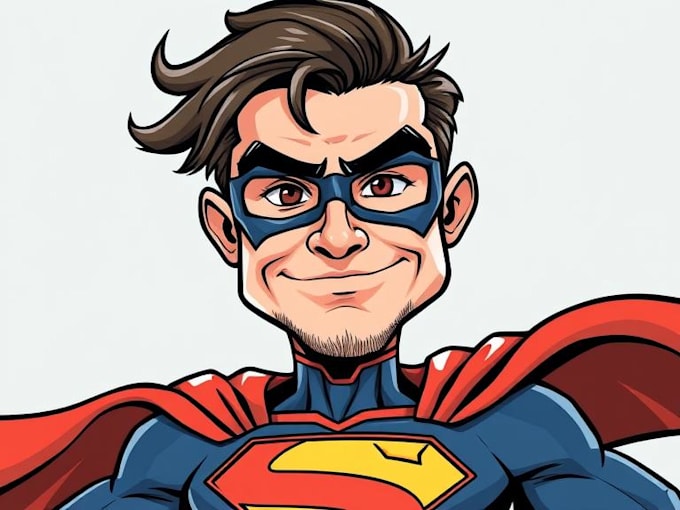 create an amazing superhero caricature character