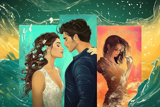 do illustrated romance book cover design