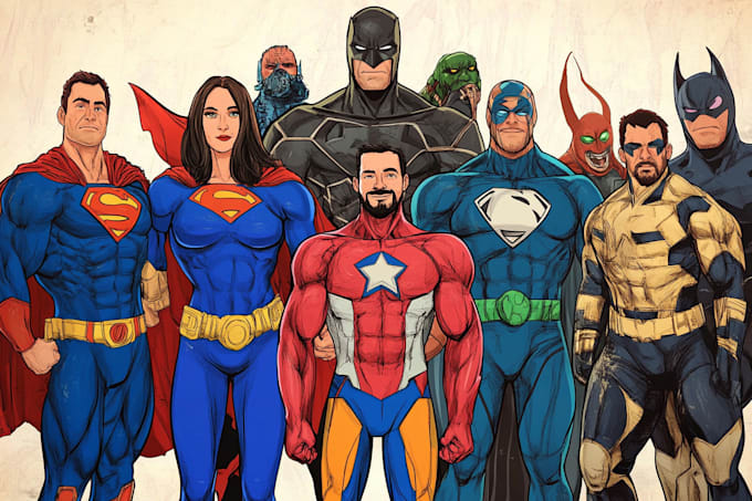 draw superhero character for you