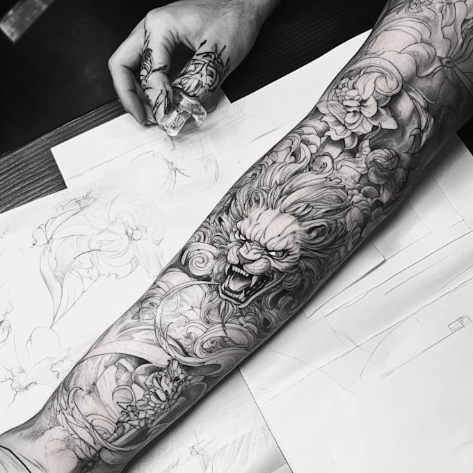 create custom geometric tattoo design