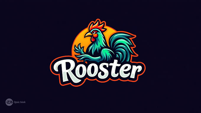 do awesome rooster mascot logo design